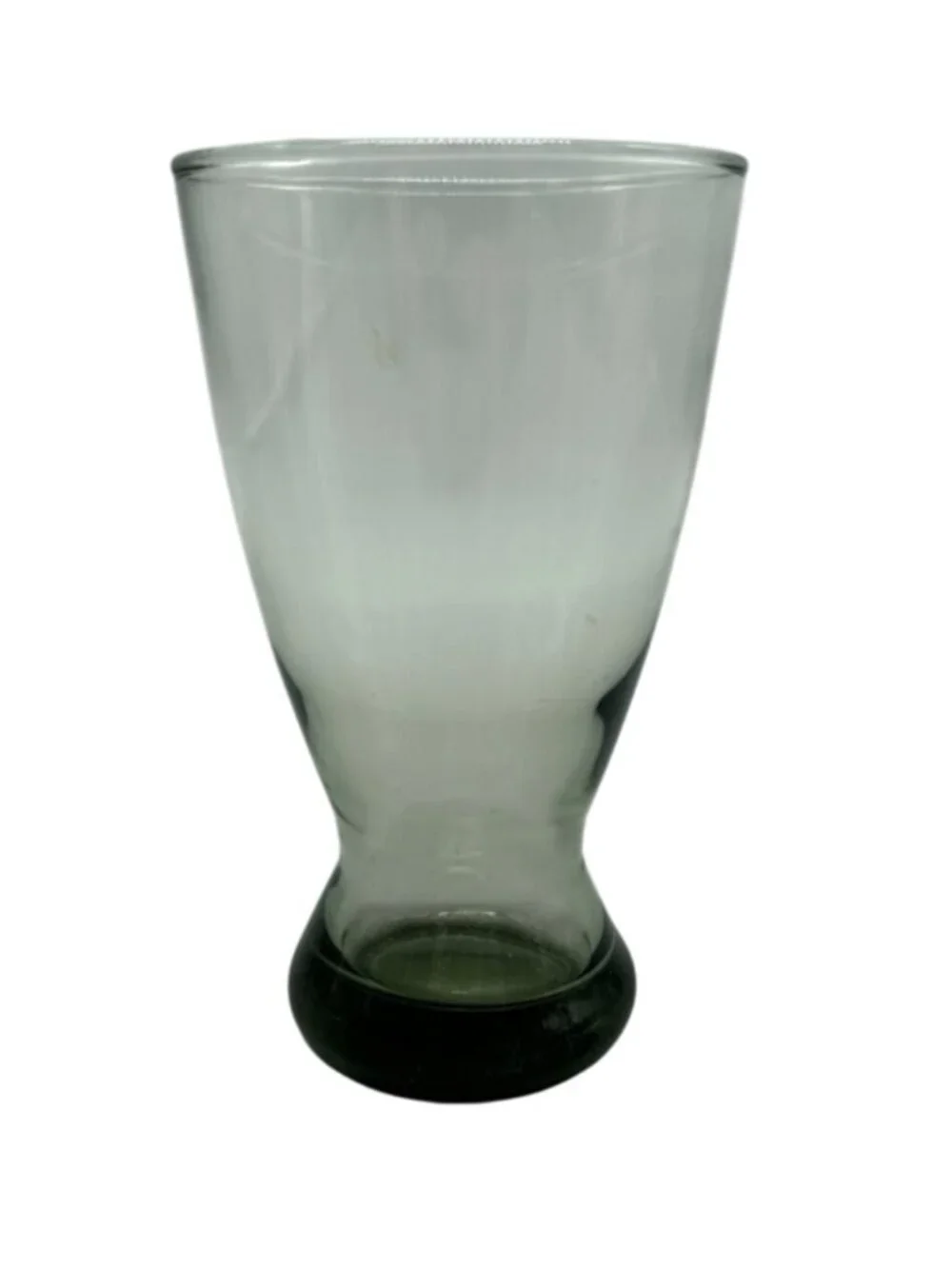 Vintage Smoke Glass Bud cup clear Smoke Gray Glass Pilsner Glasses 6